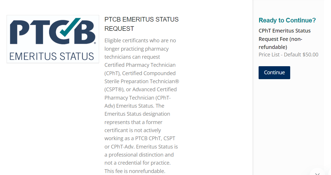 Emeritus application link