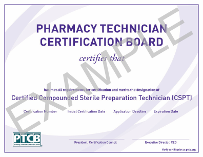 Previous design for CSPT certificates